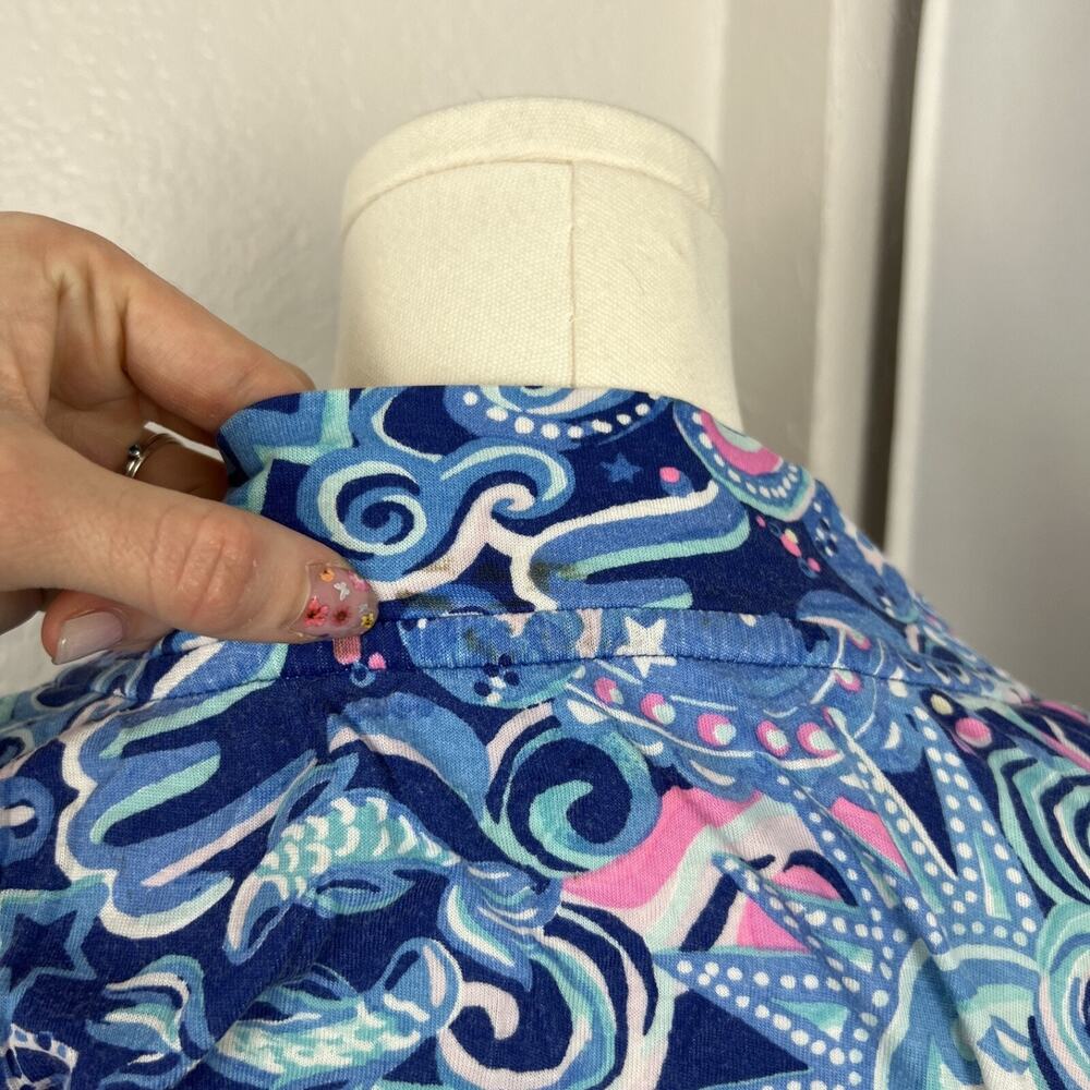 Lilly Pulitzer Blue Floral Robe Intimates Sleepwear - Picture 11 of 16